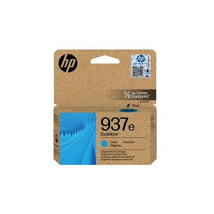 HP 937e EvoMore cián tintapatron Officejet Pro 9110b 9120e 9720E 9730e nyomtatókhoz