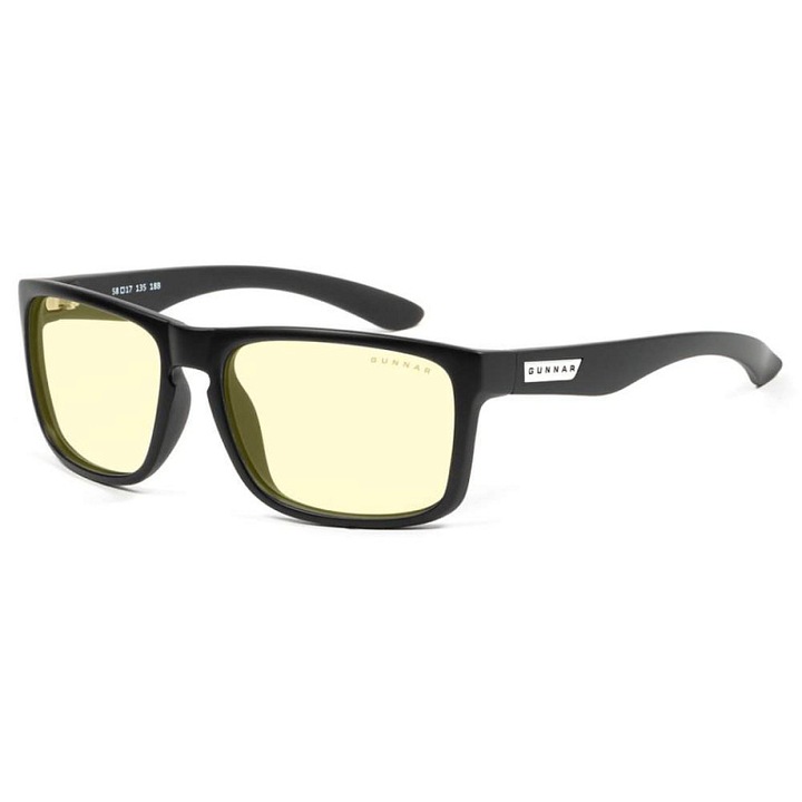 Ochelari de citit Gunnar Intercept Reader, dioptrie +1, negru, 58x17x135mm, jantariu