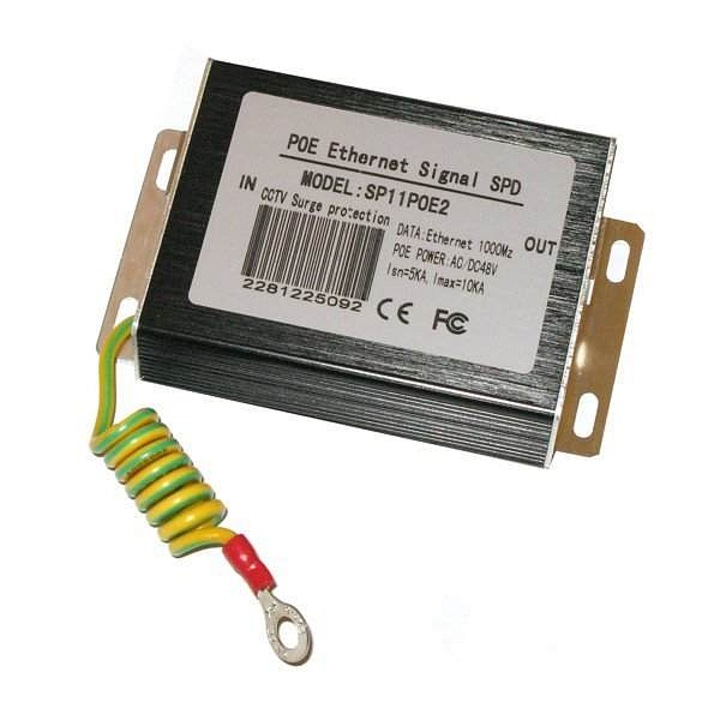 XtendLan SP11POE2 túlfeszültségvédelem, 2x RJ-45, fekete, 117x66x28mm