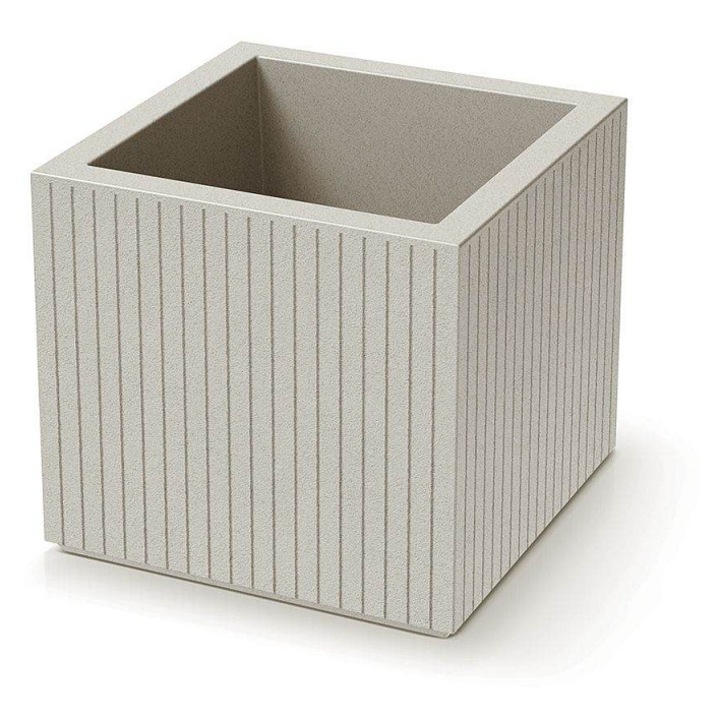 Prosperplast Coro Square virágtartó homok 40x36cm 24L műanyag