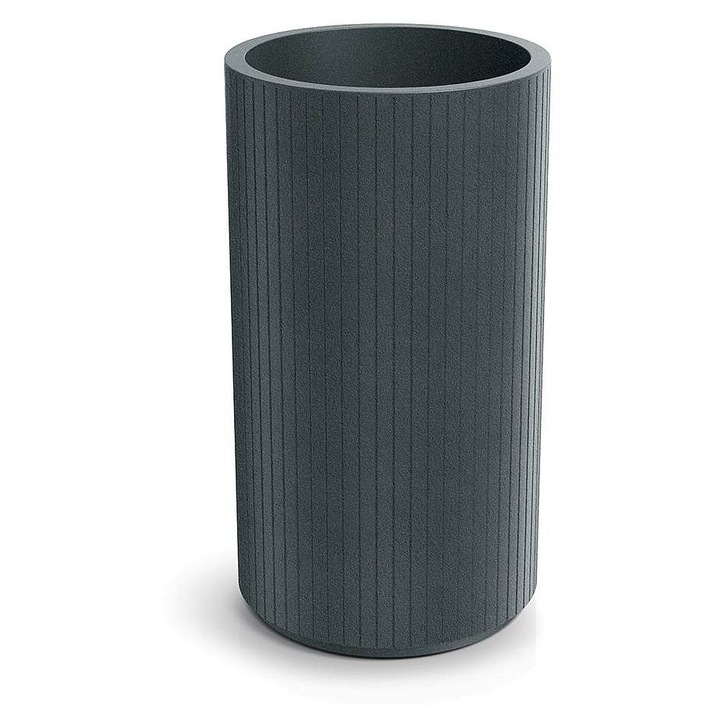 Prosperplast Coro Round magas virágcserép, 40x70cm, grafit, 22L