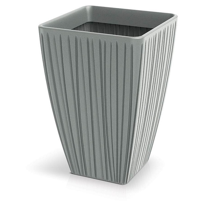 Prosperplast Fero Square magas virágtartó, 40x58cm, szürke beton, 60L, 3 db-os szett