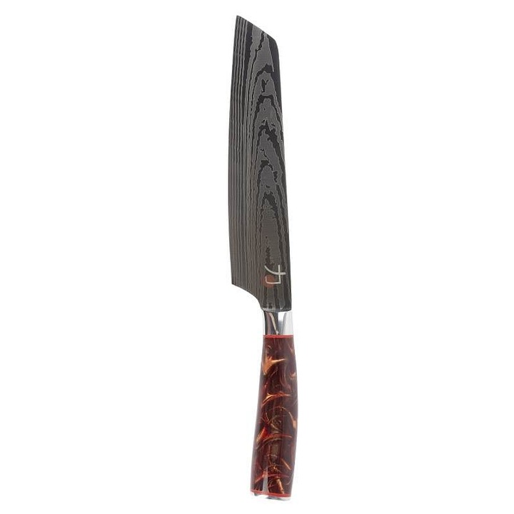 Masterpro TETSU Nakiri kés, 20cm, barna, rozsdamentes acél, titán