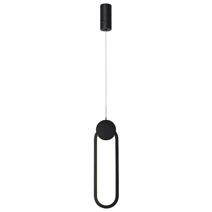 IMMAX NEO LITE OVALE függőlámpa, fekete, 40x12cm, LED 22W, szabályozható