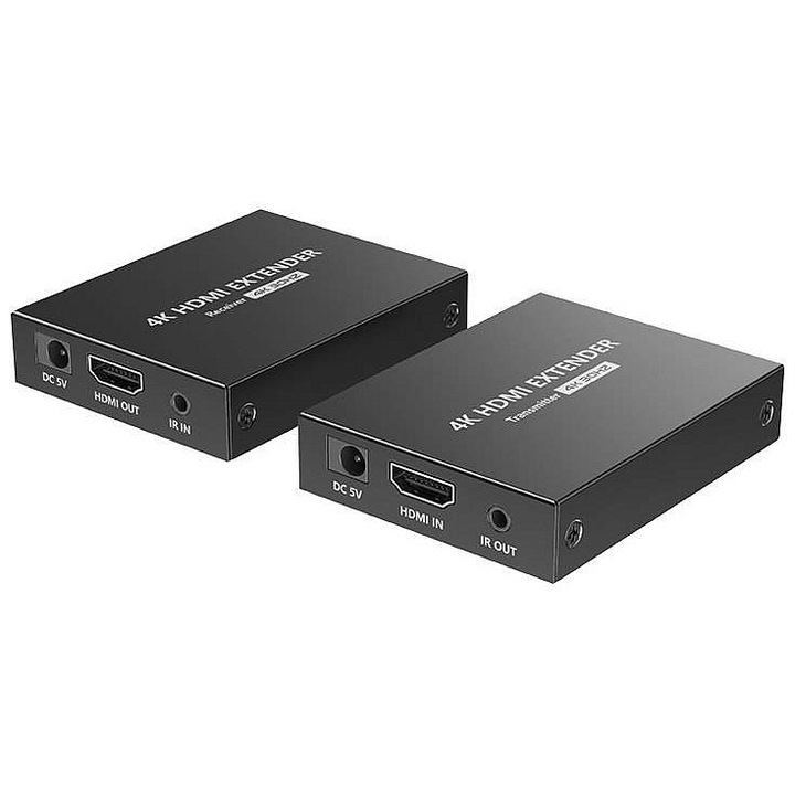 HDMI Hosszabbító XtendLan 40m 4K fekete 7.5x6x1.65cm
