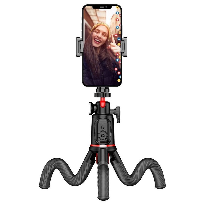 Гъвкав статив Rollei Easy Creator MonkeyPod, черен, 25x46см, Bluetooth дистанционно управление