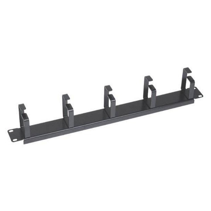 XtendLan 1U 19 hüvelykes fekete kábelrendező panel 483x82x44mm
