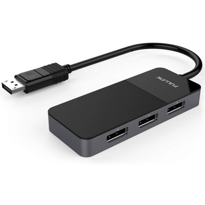 Адаптер PremiumCord DisplayPort 1.4 към 3x DisplayPort, черен, 105x43x14мм