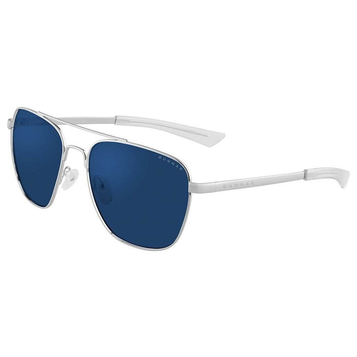 Ochelari birou Gunnar Mustang Chrome, protectie UV, argintiu, 140mm