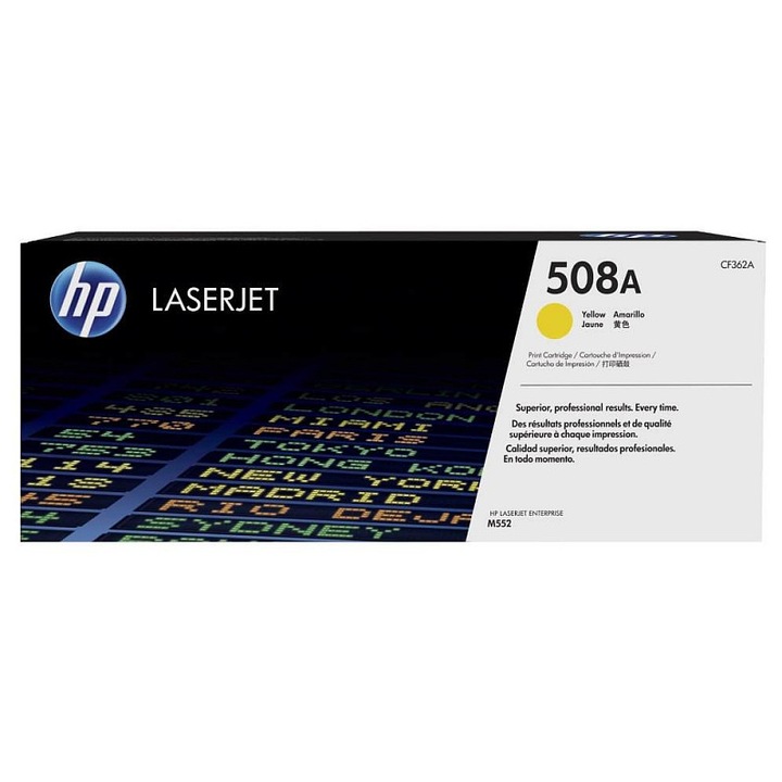 Оригинална тонер касета HP 508A жълта 5000 страници