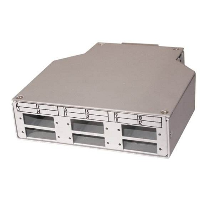 XtendLan ORSDIN-406-SCD fém elosztó, 6 SC duplex port, fehér, 132x125x35mm