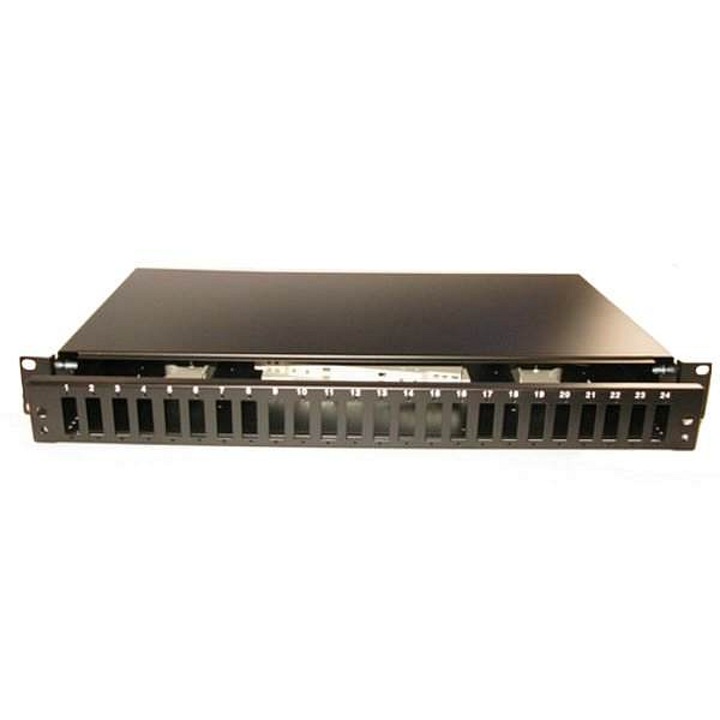 Distribuitor optic XtendLan 19 inch, 24 porturi SC duplex, negru, 430x245x45mm, metalic, sertar extensibil