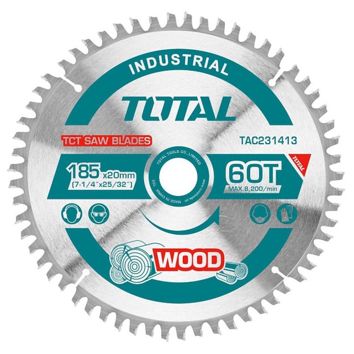 TOTAL fűrészlap 185x20mm 60 fog