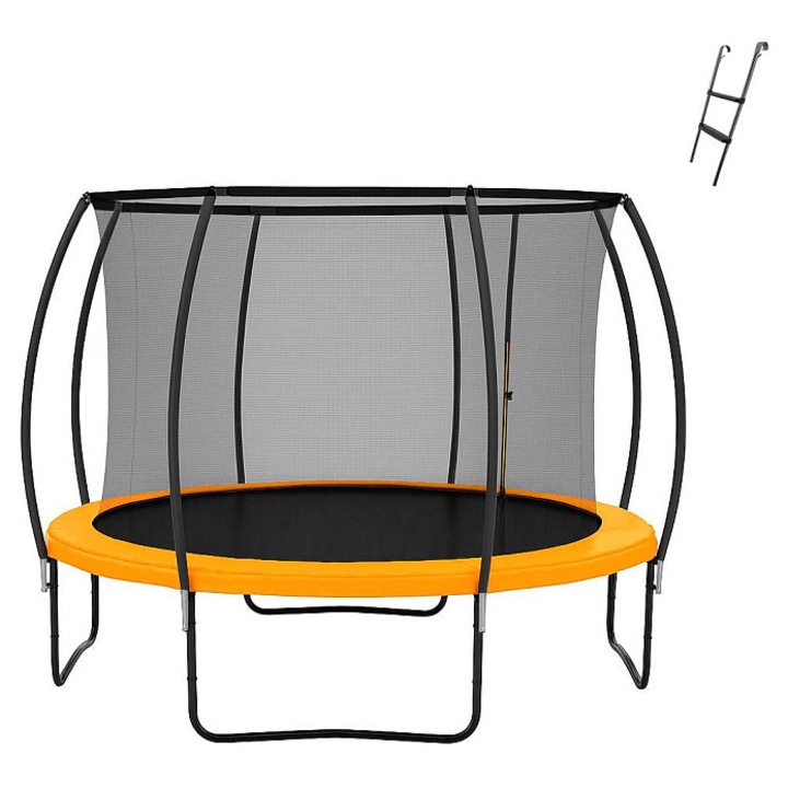 Trambulina Sedco Super B, 305 cm, portocaliu, cu plasa de protectie si scara