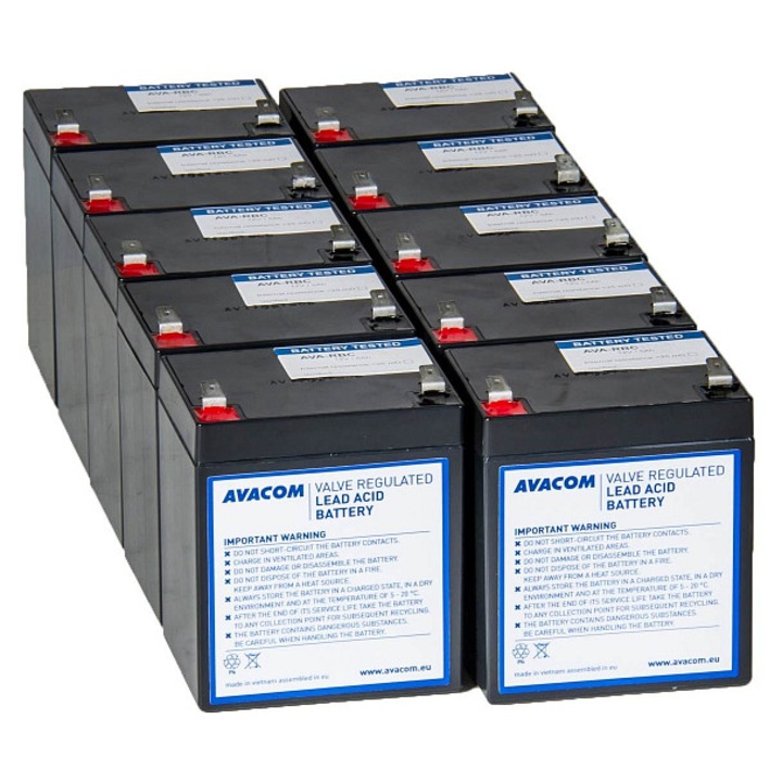 Avacom RBC143 tartalék akkumulátor készlet 10 db 10x90x70x102mm 19.3kg