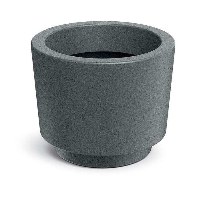 Prosperplast Splitto Round virágtartó, gránitszürke, 30x24cm, 11L, 2 db-os szett