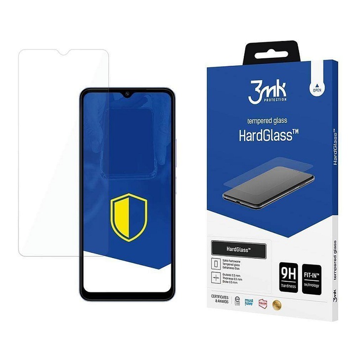 3MK HardGlass védőüveg, 9H, oleofób, 0.3mm, 2.5D, átlátszó