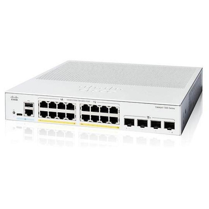 Switch Cisco Catalyst C1300, 16 port, PoE+, 120W, 4xSFP+, 19" rack