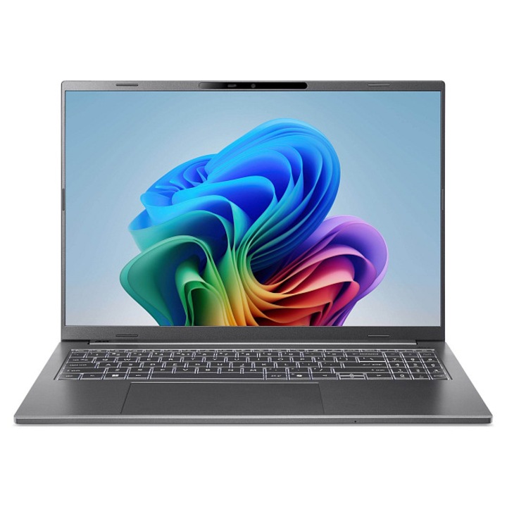 Laptop Acer Aspire 16, Snapdragon, 16GB, 512GB, szürke, 16x12cm