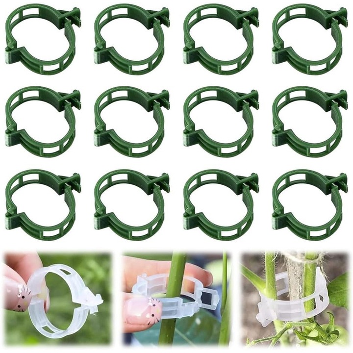 Cleme suport plante pentru gradina, set 100 buc, rezistent, 3x5cm