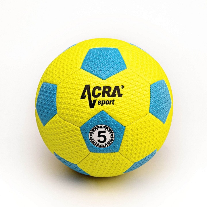Acra BEACH VC4 futball labda, strapabíró, sárga-türkiz, 5