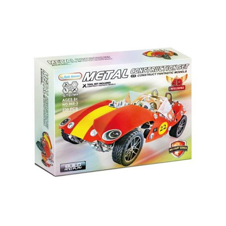 Alltoys retro autó építő készlet, 230 darab, fém, műanyag