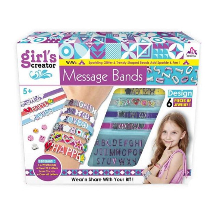 Set creativ bratari Alltoys personalizabile multicolor 20x15cm