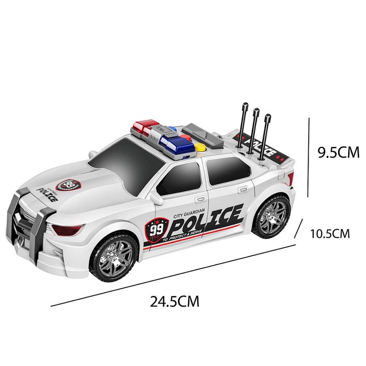 Alltoys rendőrautó fényekkel és hangokkal, kék, 3 év+