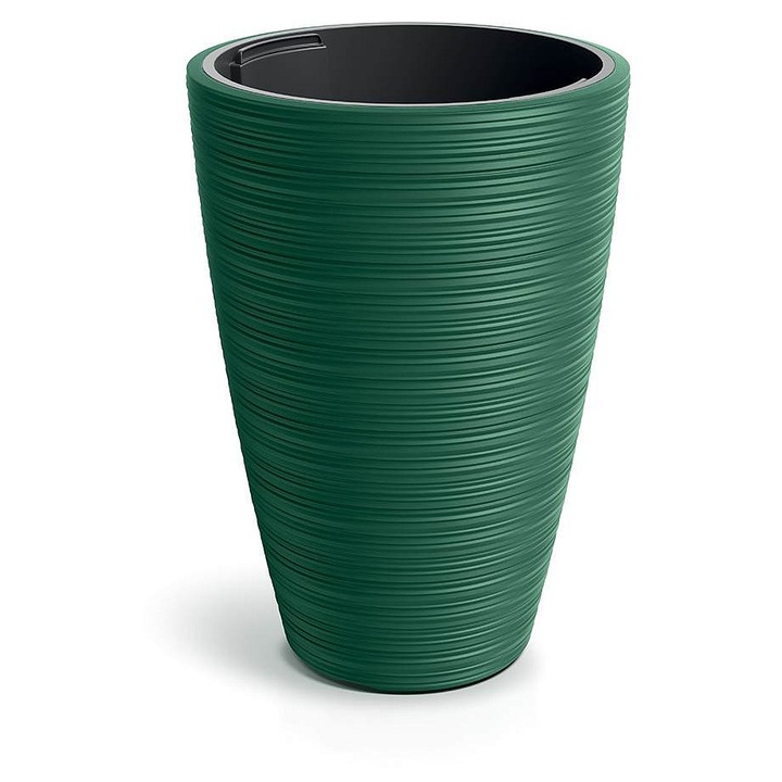 Prosperplast VENA ROUND virágcserép, kerek, 39x56cm, sötétzöld, 46L, 2 darabos szett