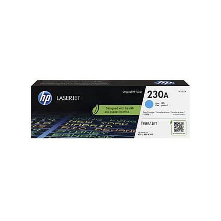 Оригинален тонер за лазерен принтер HP 230A циан