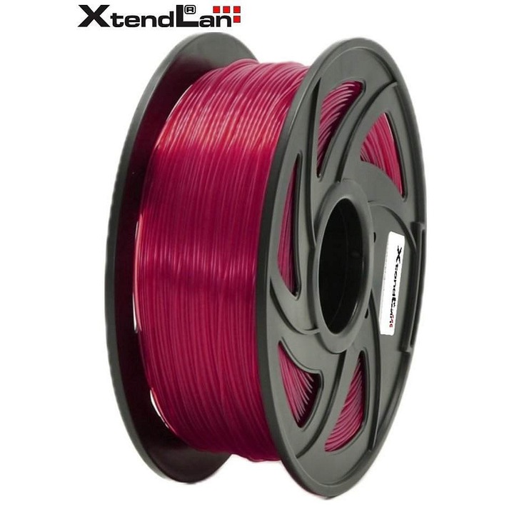 XtendLAN PETG Filament 1.75mm átlátszó piros 1kg