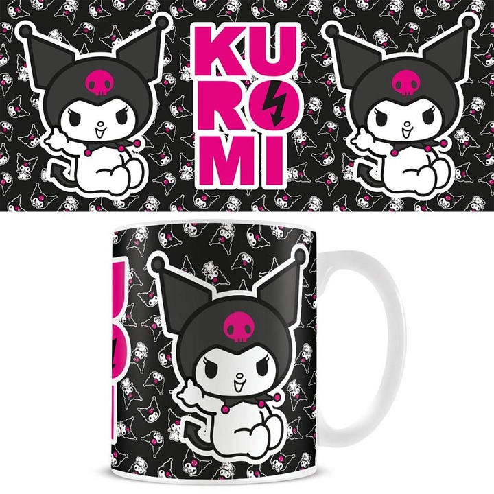 Kerámia bögre Pyramid Kuromi 315ml fehér