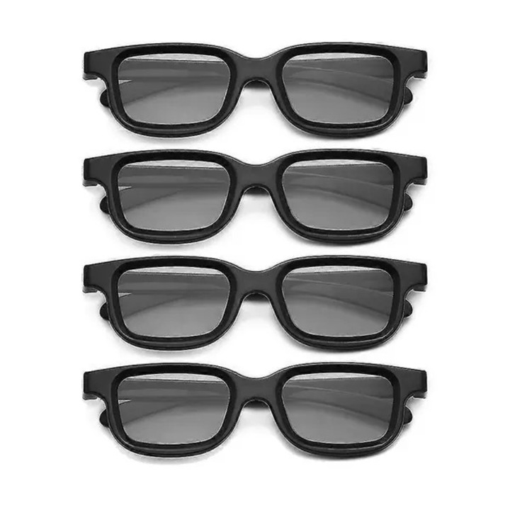 Set 4 ochelari 3D pasivi polarizati pentru TV si jocuri, negru