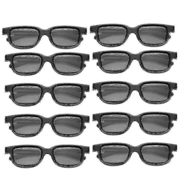 Set 10 ochelari 3D pasivi polarizati, negru