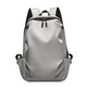 Rucsac unisex pentru laptop, material Oxford (poliester/nylon), buzunare laterale, gri, 28 x 14 x 45 cm