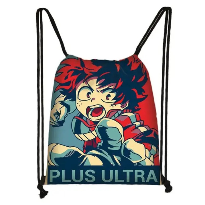 Boku No Hero Academia húzózsinóros hátizsák, többszínű, 33x74cm