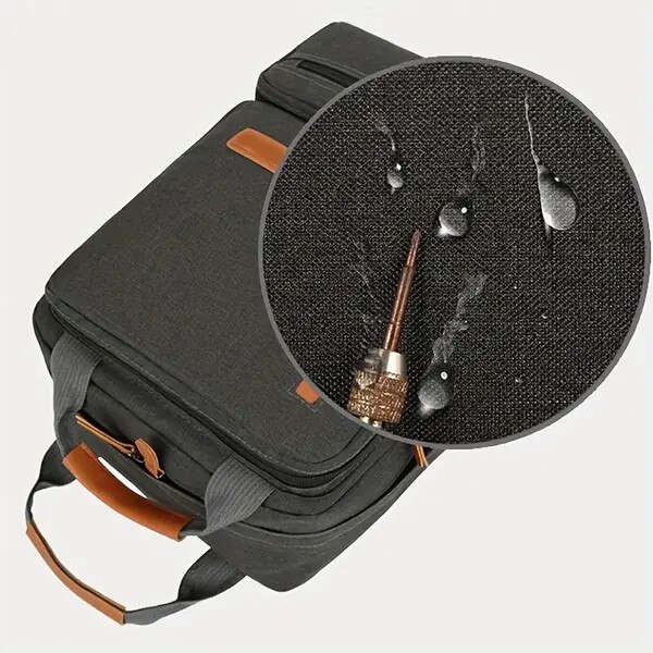 Rucsac laptop, set 3 piese, capacitate mare, impermeabil, poliester, bumbac, negru