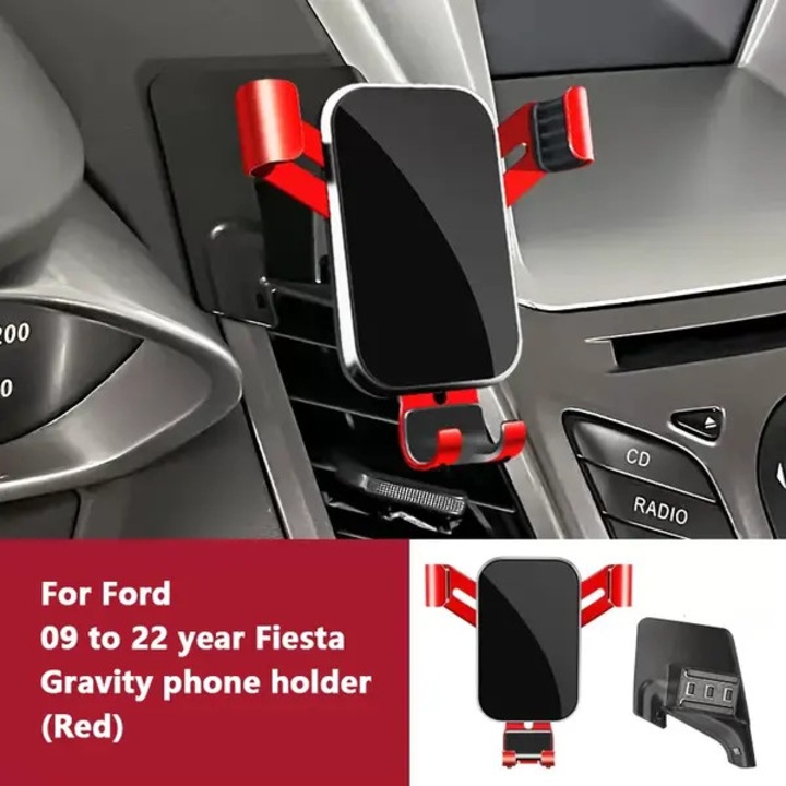 Autós telefontartó, piros, 2009-2022, Ford Fiesta