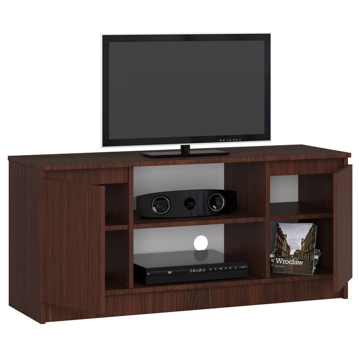 Akord TV szekrény 120x55x40cm wenge 2 ajtó 1 polc