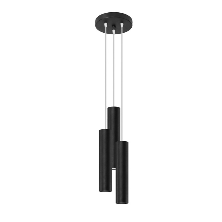 Sollux Lagos függőlámpa 3 LED fényforrás fekete 20x20x110cm