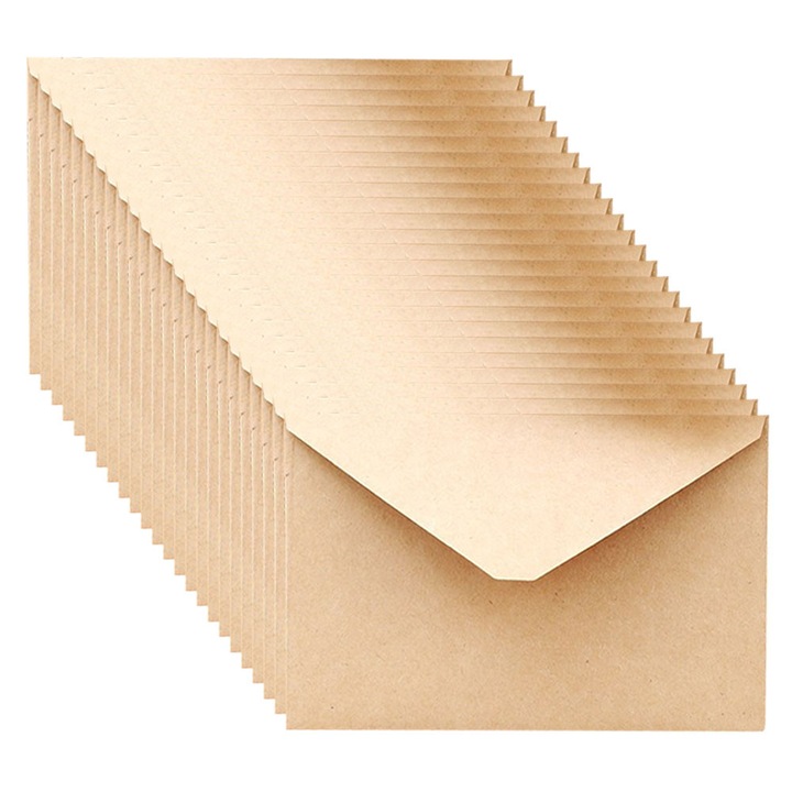 Világosbarna kraft borítékok 40 db 11x15.3cm háromszögletű