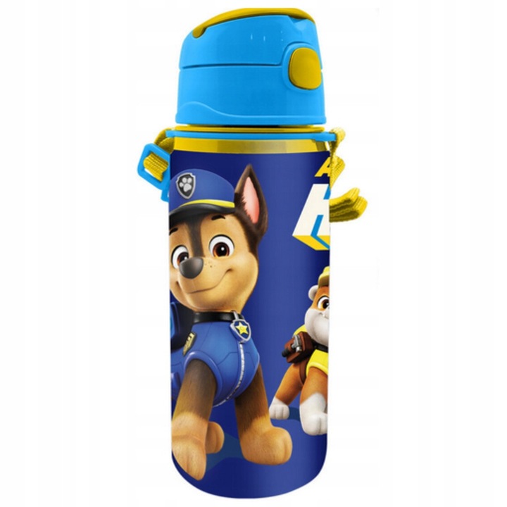 Bidon aluminiu Kids Euroswan Psi Patrol albastru 600ml BPA Free