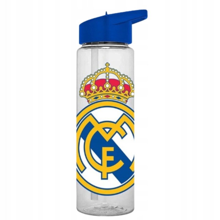Sticla sport Real Madrid 600ml transparent albastru