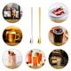 Set 4 lingurite espresso din otel inoxidabil, mici, argintiu, 12cm