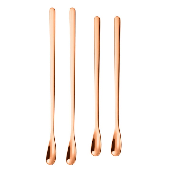 Set 4 betisoare inox pentru amestecat cafea
