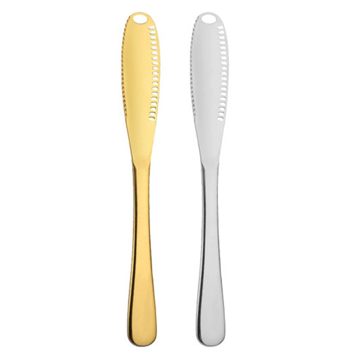 2 db vajkés készlet, rozsdamentes acél, ergonomikus, 15cm