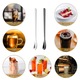 Set 4 lingurite cafea YANYXR inox argintiu auriu 14cm