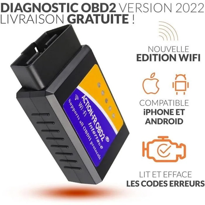 Diagnosztikai műszer OBD2 WiFi univerzális 2022 kompatibilis iPhone Android