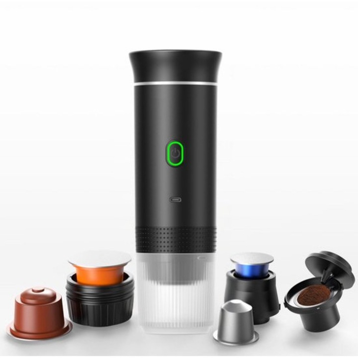 Espressor portabil 3-in-1, verde, 83.5x245.5x83.5mm