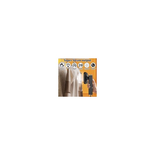 Fier de calcat portabil mini, negru si auriu, talpa titan, 20ml